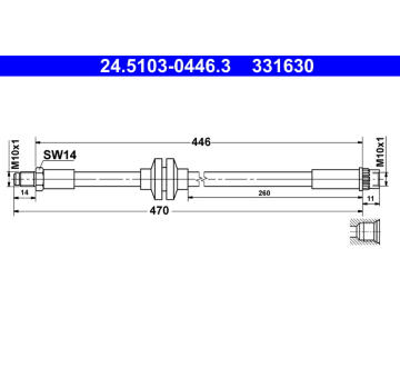 Brzdová hadice ATE 24.5103-0446.3