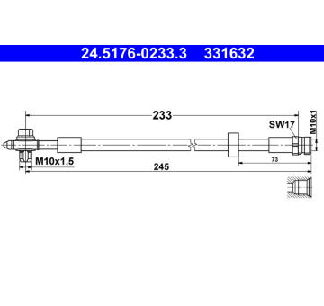 Brzdová hadice ATE 24.5176-0233.3