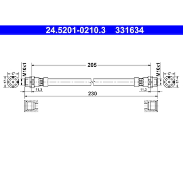 Brzdová hadice ATE 24.5201-0210.3