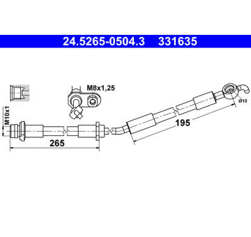 Brzdová hadice ATE 24.5265-0504.3
