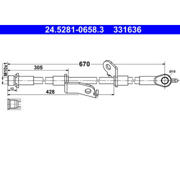 Brzdová hadice ATE 24.5281-0658.3