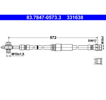 Brzdová hadice ATE 83.7847-0573.3