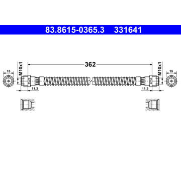 Brzdová hadice ATE 83.8615-0365.3