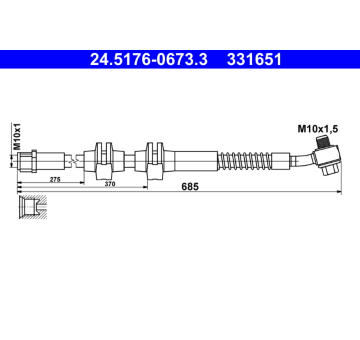 Brzdová hadice ATE 24.5176-0673.3