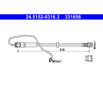 Brzdová hadice ATE 24.5152-0316.3