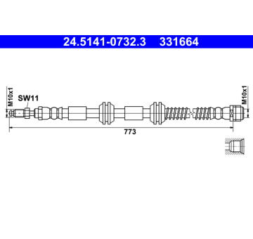 Brzdová hadice ATE 24.5141-0732.3