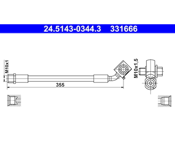 Brzdová hadice ATE 24.5143-0344.3
