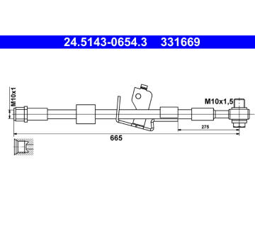 Brzdová hadice ATE 24.5143-0654.3