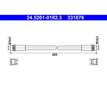 Brzdová hadice ATE 24.5201-0182.3