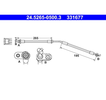 Brzdová hadice ATE 24.5265-0500.3