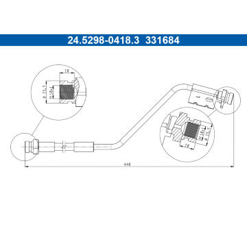 Brzdová hadice ATE 24.5298-0418.3