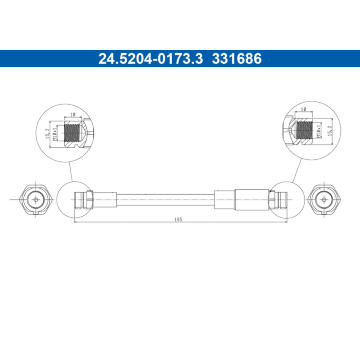 Brzdová hadice ATE 24.5204-0173.3