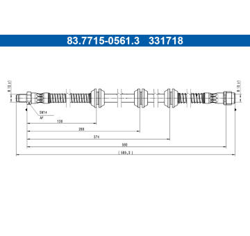 Brzdová hadica ATE 83.7715-0561.3