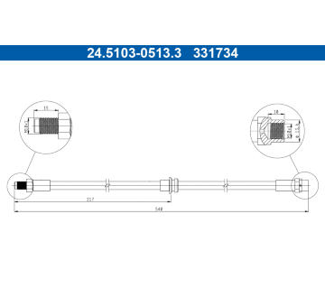Brzdová hadice ATE 24.5103-0513.3
