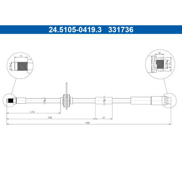 Brzdová hadice ATE 24.5105-0419.3