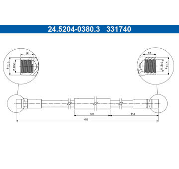 Brzdová hadice ATE 24.5204-0380.3