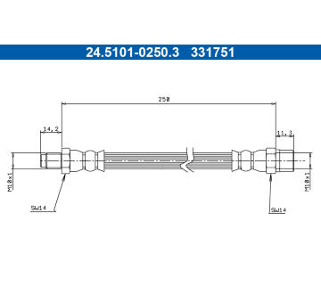 Brzdová hadice ATE 24.5101-0250.3