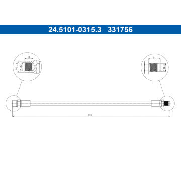 Brzdová hadica ATE 24.5101-0315.3