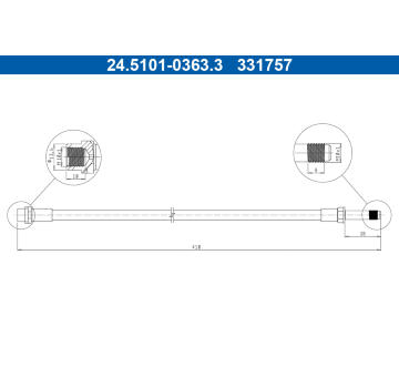 Brzdová hadice ATE 24.5101-0363.3