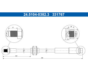 Brzdová hadice ATE 24.5104-0382.3