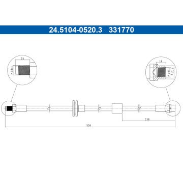 Brzdová hadice ATE 24.5104-0520.3