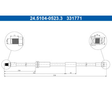 Brzdová hadice ATE 24.5104-0523.3