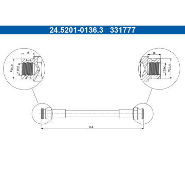 Brzdová hadice ATE 24.5201-0136.3