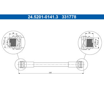 Brzdová hadice ATE 24.5201-0141.3
