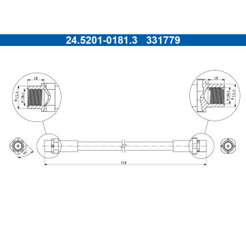 Brzdová hadice ATE 24.5201-0181.3