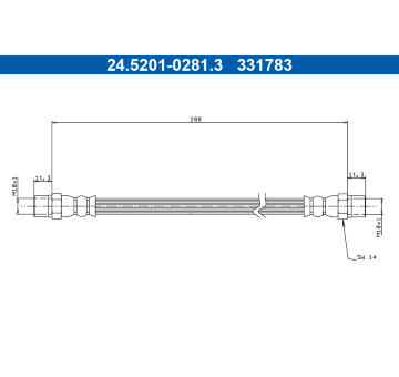 Brzdová hadice ATE 24.5201-0281.3