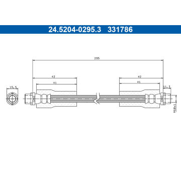 Brzdová hadice ATE 24.5204-0295.3
