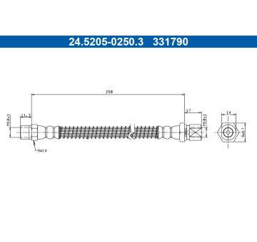 Brzdová hadice ATE 24.5205-0250.3