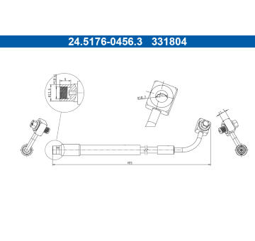 Brzdová hadice ATE 24.5176-0456.3