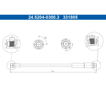 Brzdová hadica ATE 24.5204-0300.3