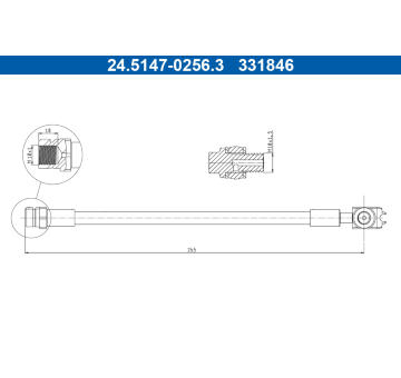 Brzdová hadica ATE 24.5147-0256.3