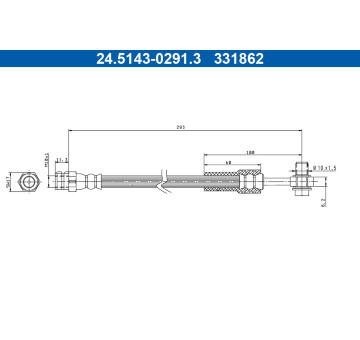 Brzdová hadica ATE 24.5143-0291.3