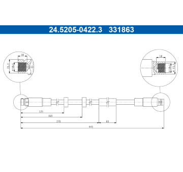 Brzdová hadica ATE 24.5205-0422.3