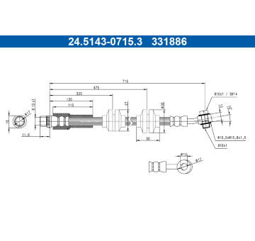 Brzdová hadica ATE 24.5143-0715.3