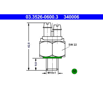 Spínač, brzdové světlo ATE 03.3526-0600.3