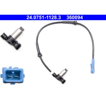 Snímač, počet otáček kol ATE 24.0751-1128.3