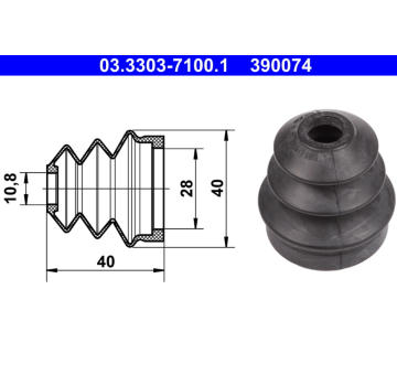 Pryzova prachovka hlavniho brzdoveho valce ATE 03.3303-7100.1