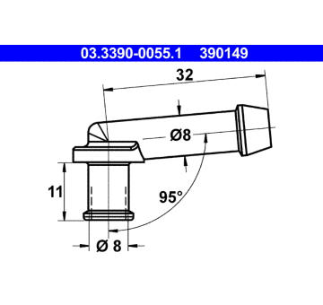 Konektor, hadice ATE 03.3390-0055.1