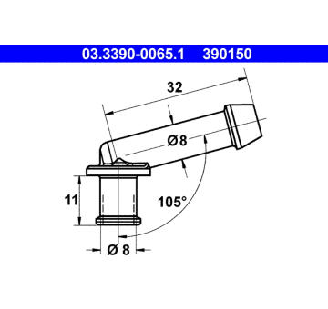 Pripojovacie hrdlo, hadicové vedenie ATE 03.3390-0065.1