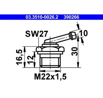 Adaptér brzdového vedení ATE 03.3510-0026.2