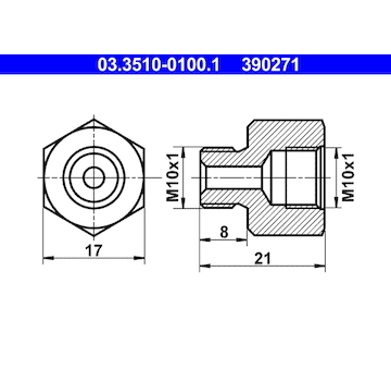 Adaptér brzdového vedení ATE 03.3510-0100.1