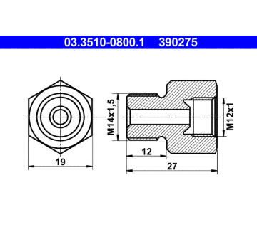 Adaptér brzdového vedení ATE 03.3510-0800.1