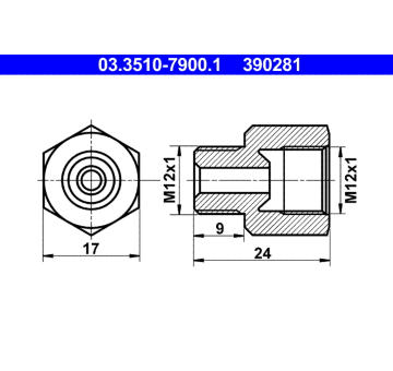 Adaptér brzdového vedení ATE 03.3510-7900.1