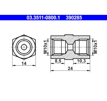 Adaptér brzdového vedení ATE 03.3511-0800.1