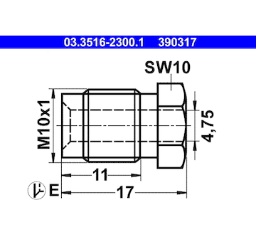 Spojovaci sroub ATE 03.3516-2300.1