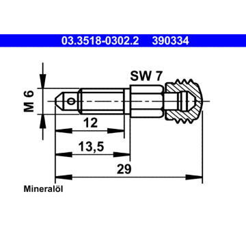 Odvzdusnovaci sroub/ventil ATE 03.3518-0302.2